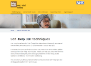 NHS mental health self help guides homepage